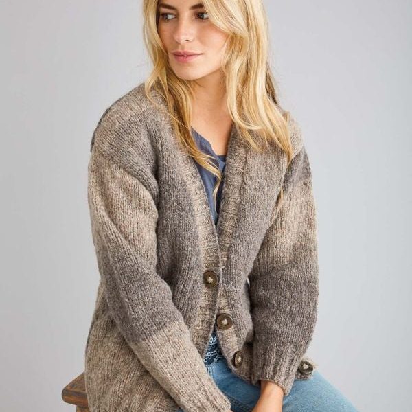 Free Knit Pattern for Women’s Cardigan in Rowan Brushed Fleece