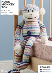 Free Knitting Pattern for Hugs Monkey Toy