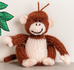 Free Knitting Pattern for Little Monkey Toy