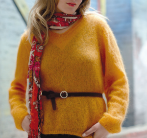 Rowan - Free Knit Pattern Brownie Jumper in Kidsilk Haze