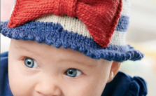 Bow Bucket Hat Knitting Pattern for Baby