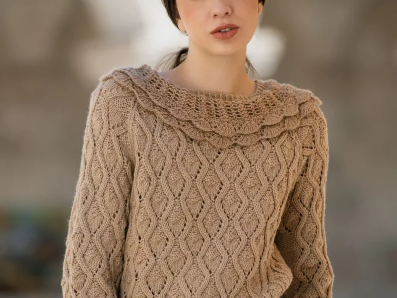 Belle Pullover Free Knitting Pattern