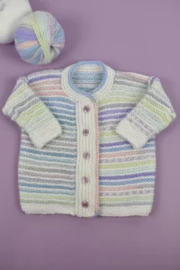 Besties One-Piece Baby Cardigan Free Pattern