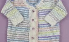 Besties One-Piece Baby Cardigan Free Pattern