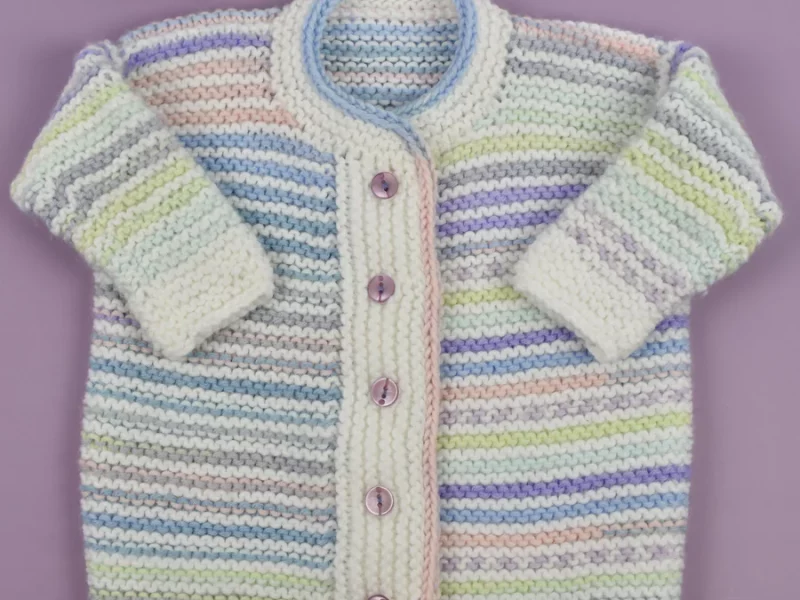 Besties One-Piece Baby Cardigan Free Pattern