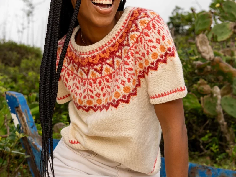 Free Knitting Pattern for a Top-Down Colorwork Sweater