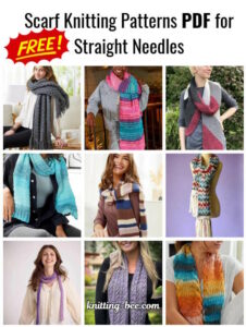 Free Scarf Knitting Patterns PDF for Straight Needles