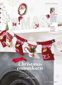 Red and White Christmas Advent Calendar Free Knitting Pattern