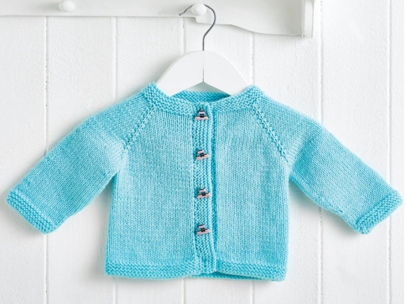 Pure Peppermint Baby Cardigan Free Pattern Knit