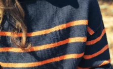Free Knitting Pattern for a Striped Cotton Pullover