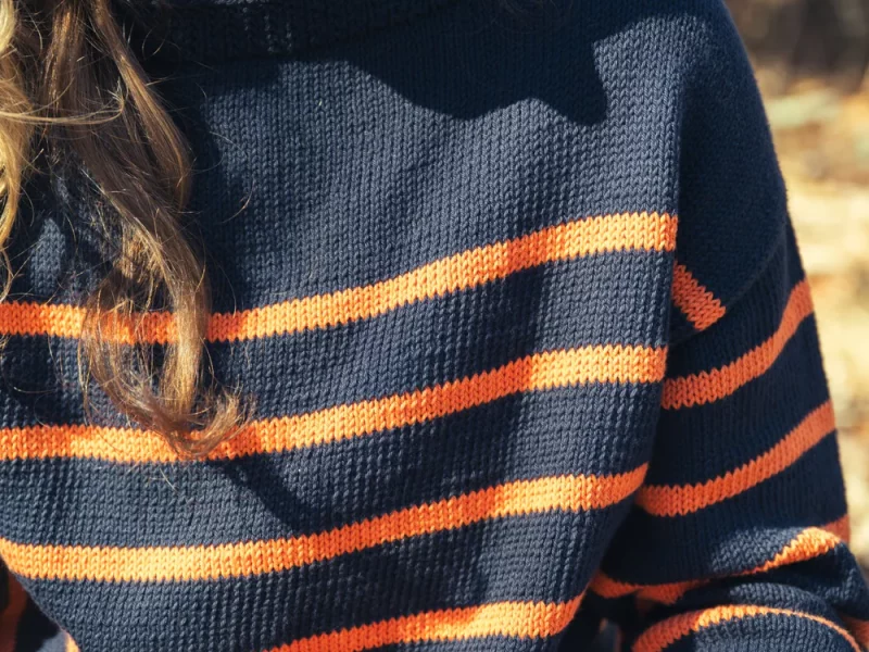 Free Knitting Pattern for a Striped Cotton Pullover