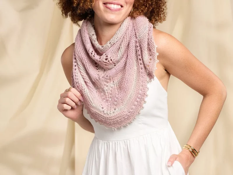 Garden Tulip Shawl Free Knitting Pattern
