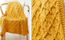 Honeycomb Throw Free Knitting Pattern