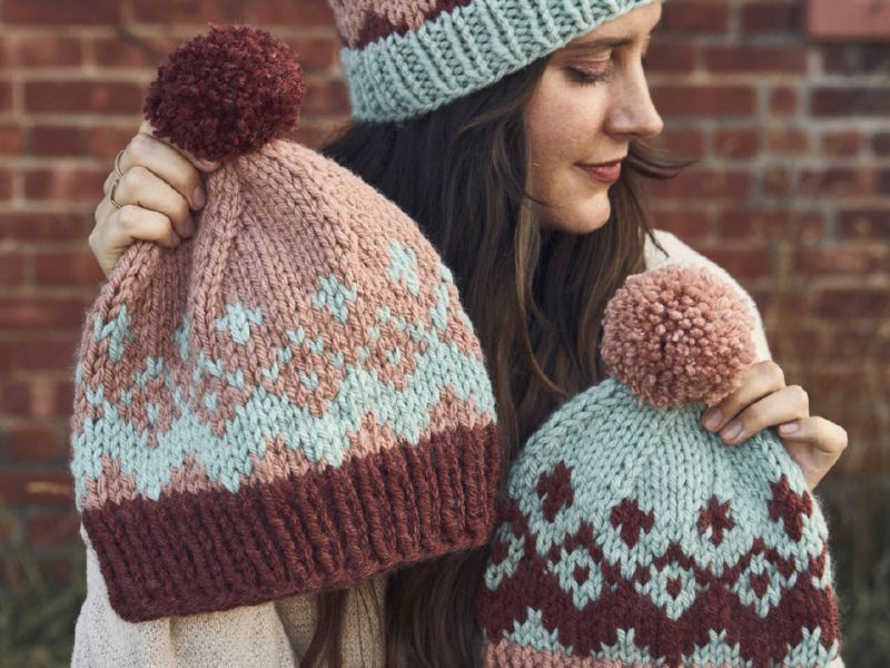 Hue & Me Toboggan Beanies – Free Knitting Pattern