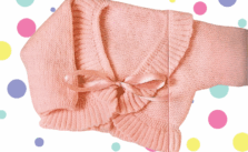 Newborn Knitted Jacket with Frill – Free Baby Sweater Knitting Pattern (0–3 Months)