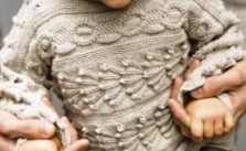 Baby Wrap Cardigan with Textured Stitches Free Knit Pattern