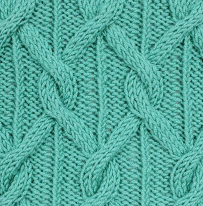 Continuous Cables Free Knitting Stitch