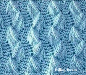 Diagonal Eyelet Free Lace Knitting Stitch