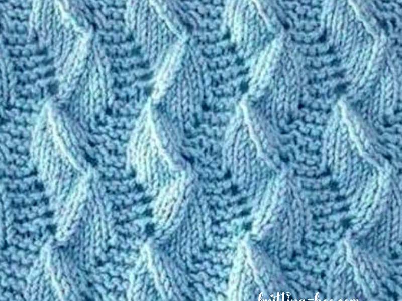 Diagonal Eyelet Free Lace Knitting Stitch
