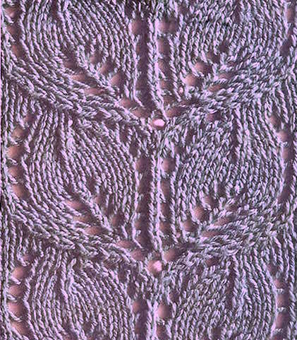 Free Lace Leaf Knitting Stitches peacock fan