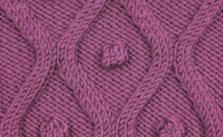 Quilted Diamond and Bobble Stitch Free Pattern