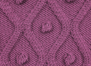 Quilted Diamond and Bobble Stitch Free Pattern