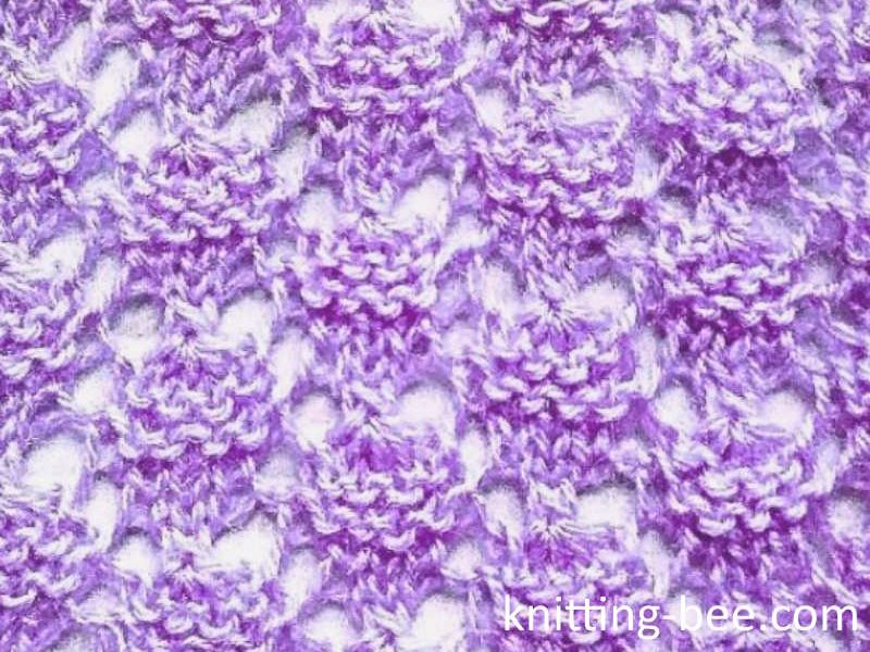 Scarab Beetle Free Lace Knitting Stitch