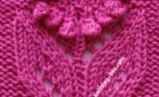 Sunflower Bobble Stitch Free Chart Knitting Pattern