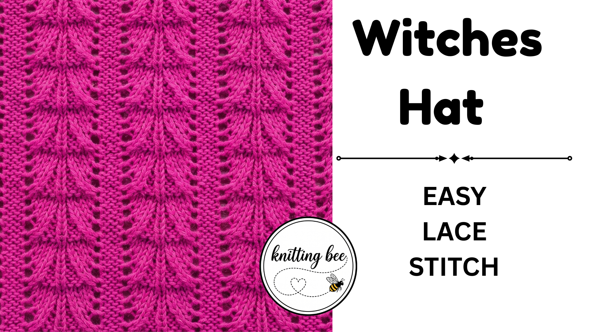 Witches Hats Free Lace Knitting Stitch Easy