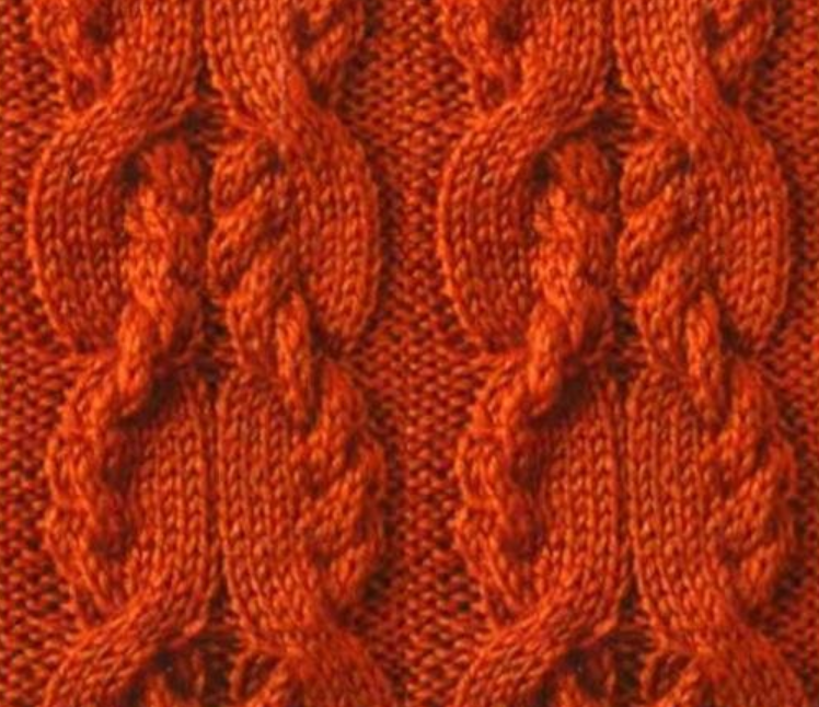 Half Cable Half Rope Knitting Stitch