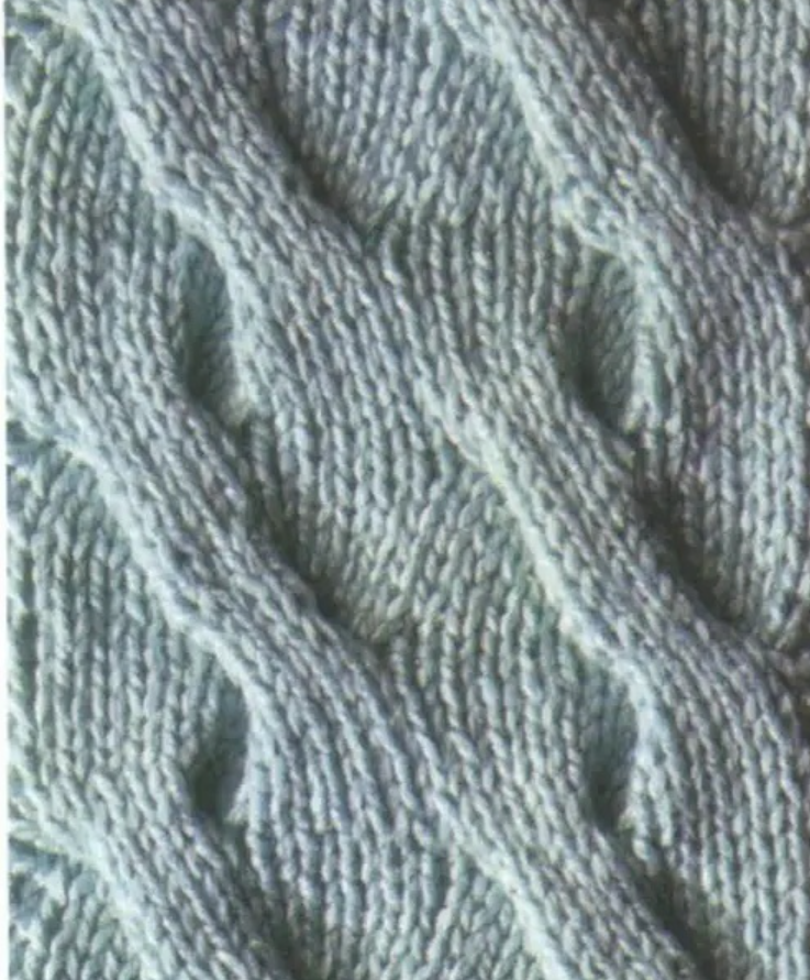 Undulating Rib Cable free knitting stitch