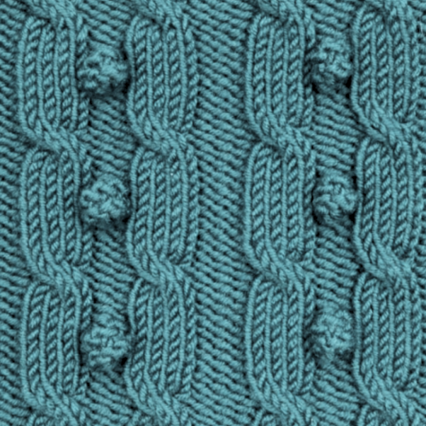 Cable and Bobble Knitting Stitch