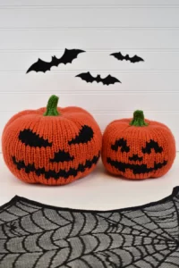 Free Halloween Knitting Pattern – Ghostly Gourds Jack-O’-Lanterns