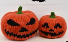 Free Halloween Knitting Pattern – Ghostly Gourds Jack-O’-Lanterns