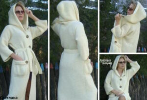 Free knitting pattern for a simple hooded garter stitch coat