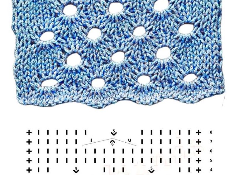 Polka Dot Eyelets Free Knitting Stitch