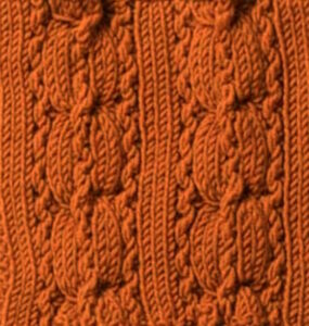 Pumpkin Cable Knitting Stitch Free Pattern