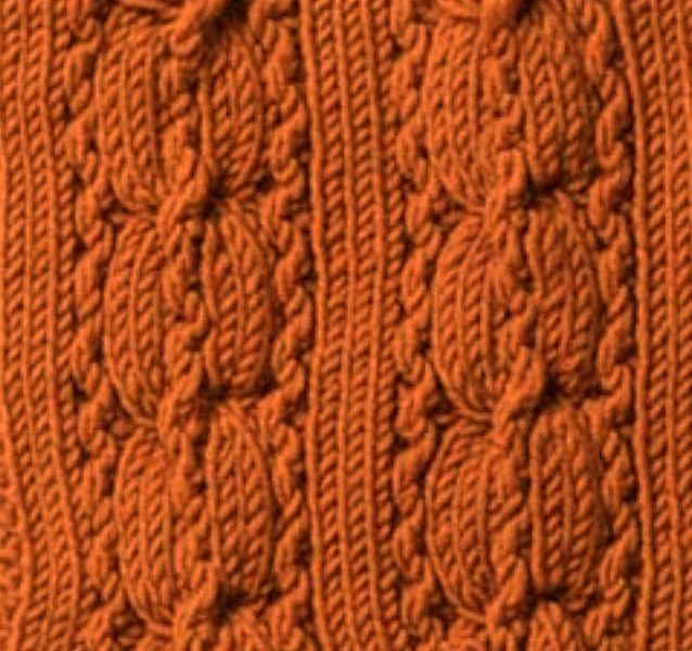 Pumpkin Cable Knitting Stitch Free Pattern