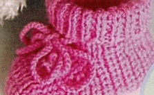 Baby Booties Knitting Pattern in Pearl Rib Stitch