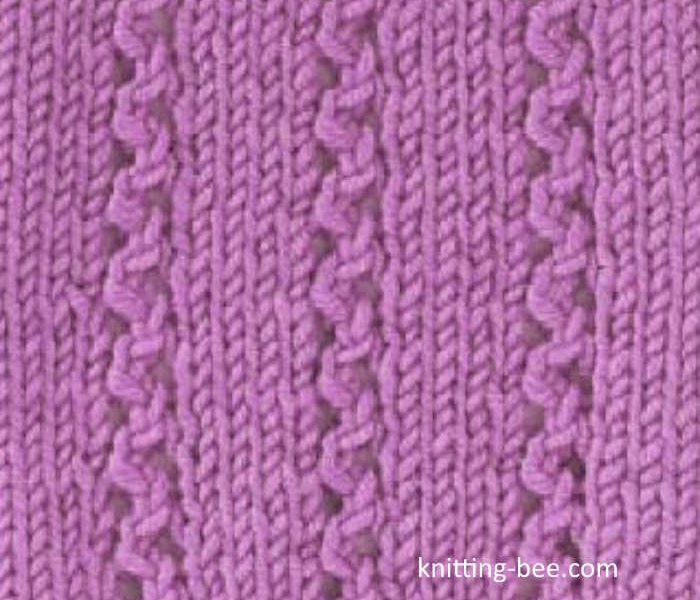 Free Small Lace Zigzag Knitting Stitch