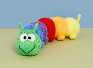 Cute Rainbow Caterpillar Knitting Pattern Free