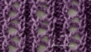 Eyelet Rib Stitch Free Knitting Pattern