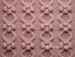 Hollow Oak Cable and Bobble Free Knitting Stitch