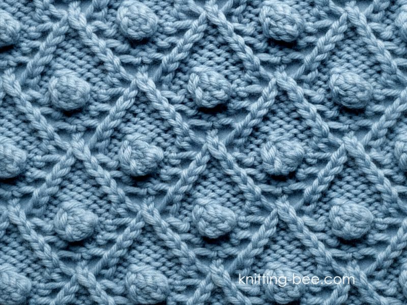 Lacy Bobble Stitch Pattern Free Knitting Stitch