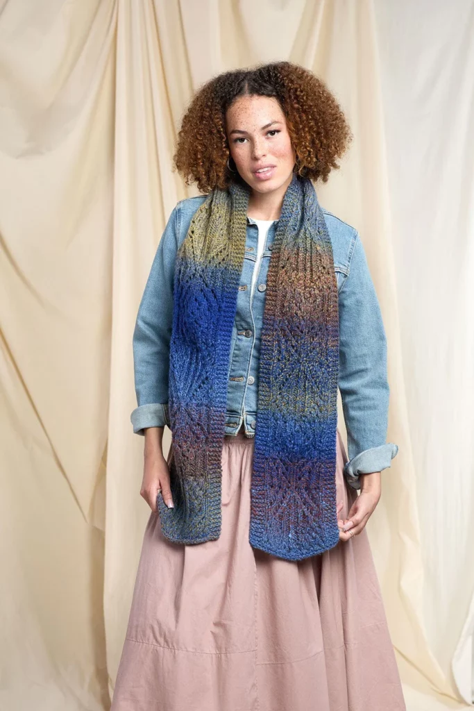 Modern & Free Scarf Knitting Patterns for 2025 lace chunky variegated