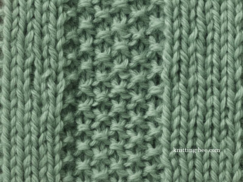 Moss Stitch Rib Free Knitting Pattern