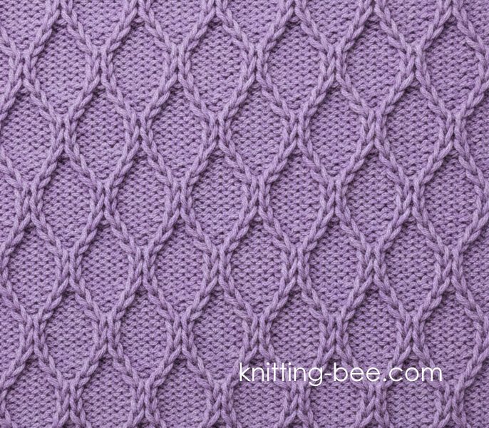 Slipped Hourglass Stitch Free Knitting Pattern