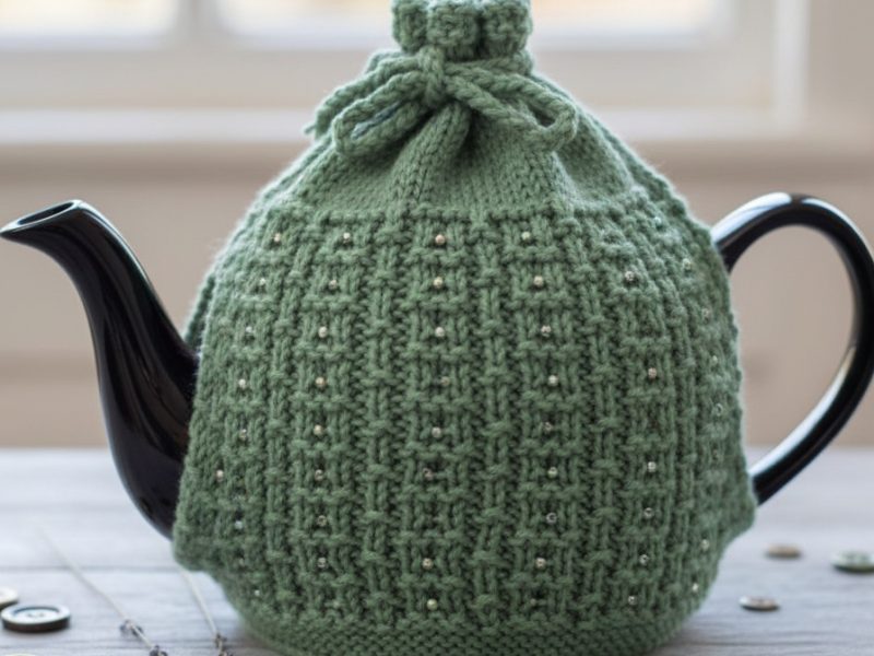 Tea Cosy Knitting Pattern with Beads