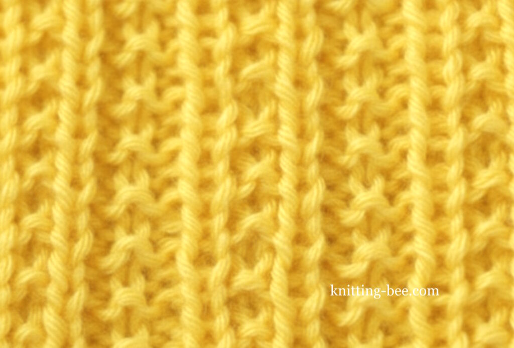 Twin Rib Free Knitting Stitch