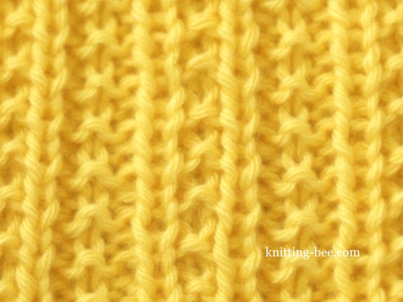 Twin Rib Free Knitting Stitch